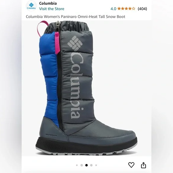 Columbia Women’s Paninaro Omni-Heat Tall Snow Boots Size 9 New With Tags - Picture 1 of 12